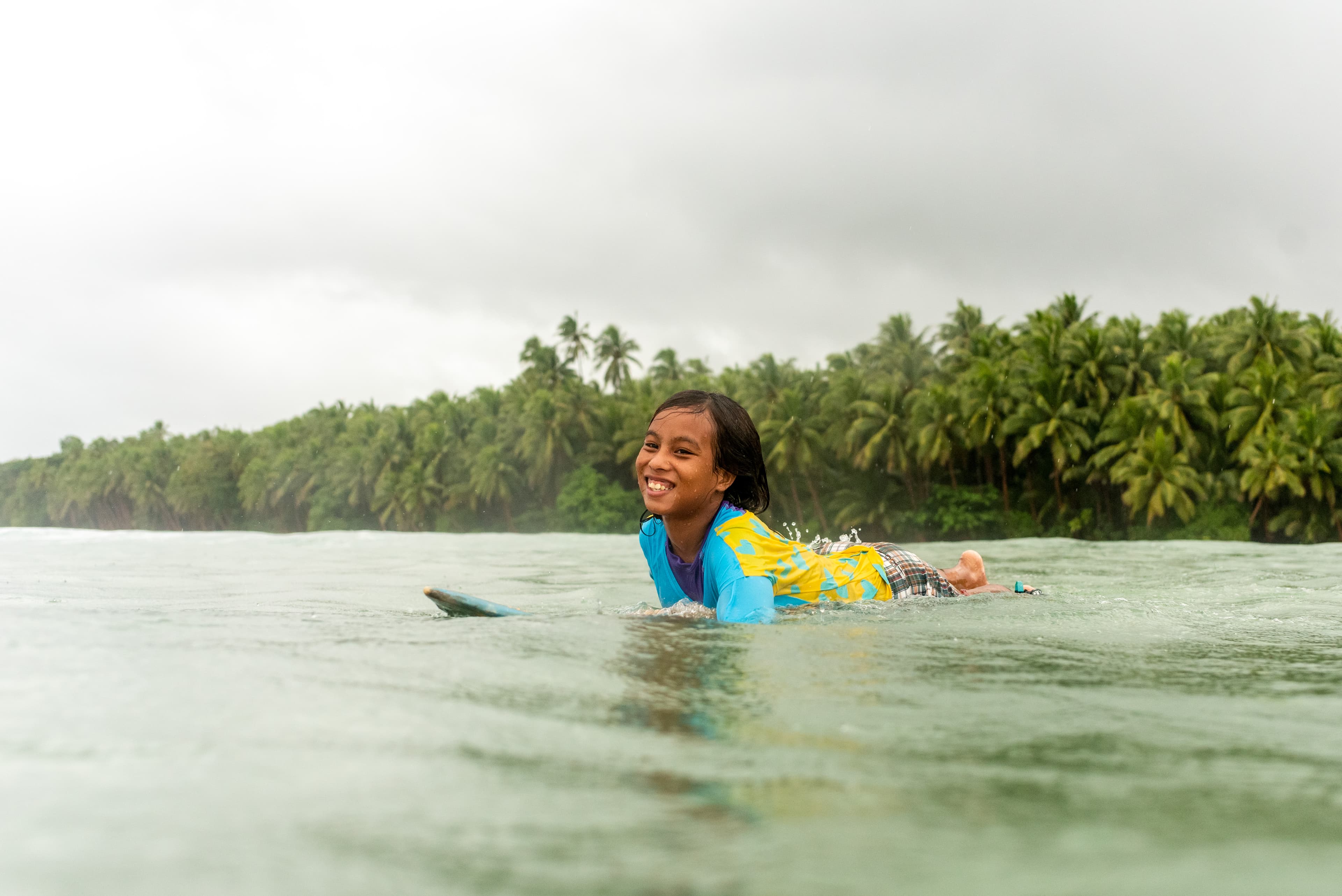 Guiwan, Union. Beginner friendly surf spot in Siargao Island.