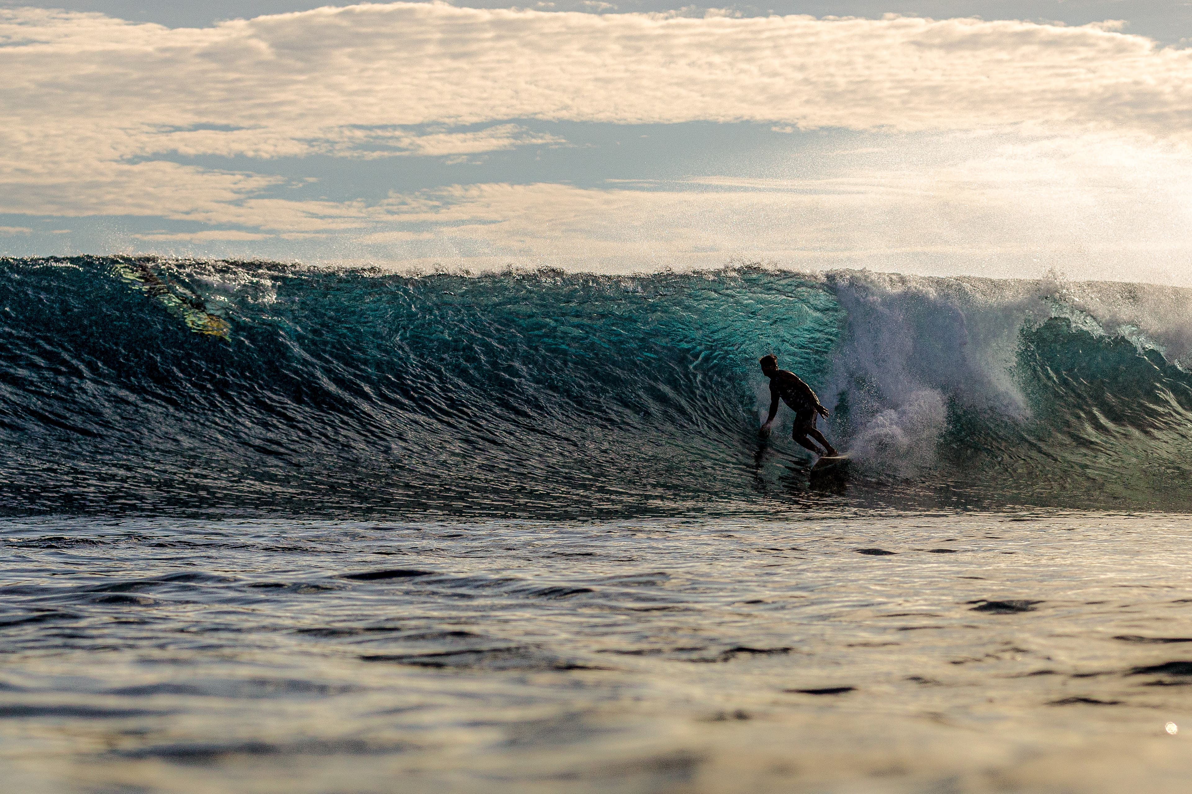 Surfer in Siargao near Cloud 9